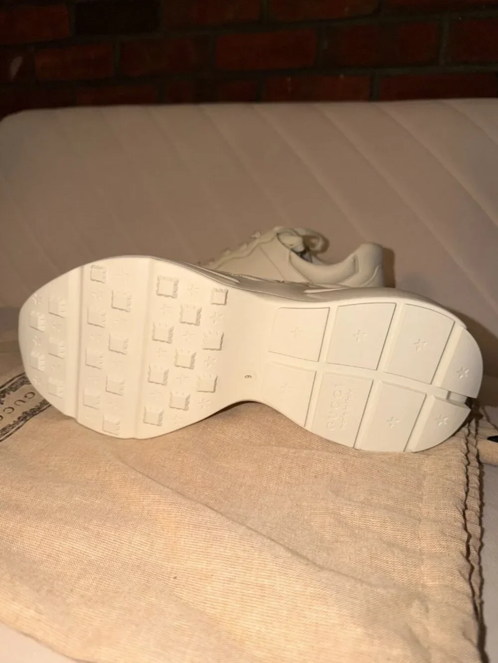 GUCCI RHYTON 'Interlocking G' | Ivory Blue | Men's Size  9